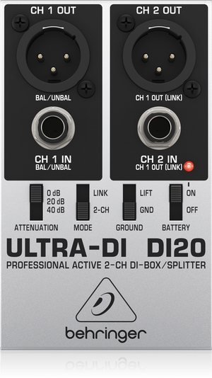 Behringer Ultra-DI DI20 2-channel Active Direct Box Splitter